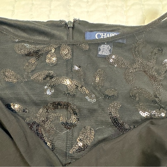 Chaps Sequins Elegant Party Black Long Sleeve Dress - Picture 10 of 17